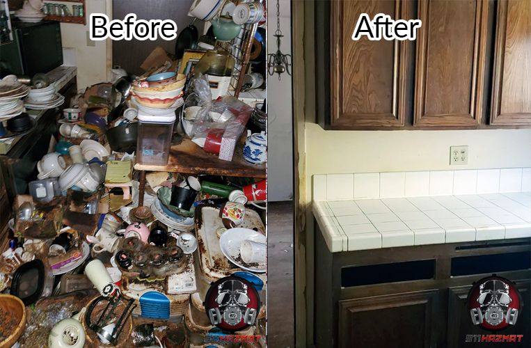 before and after hoarding cleaning service